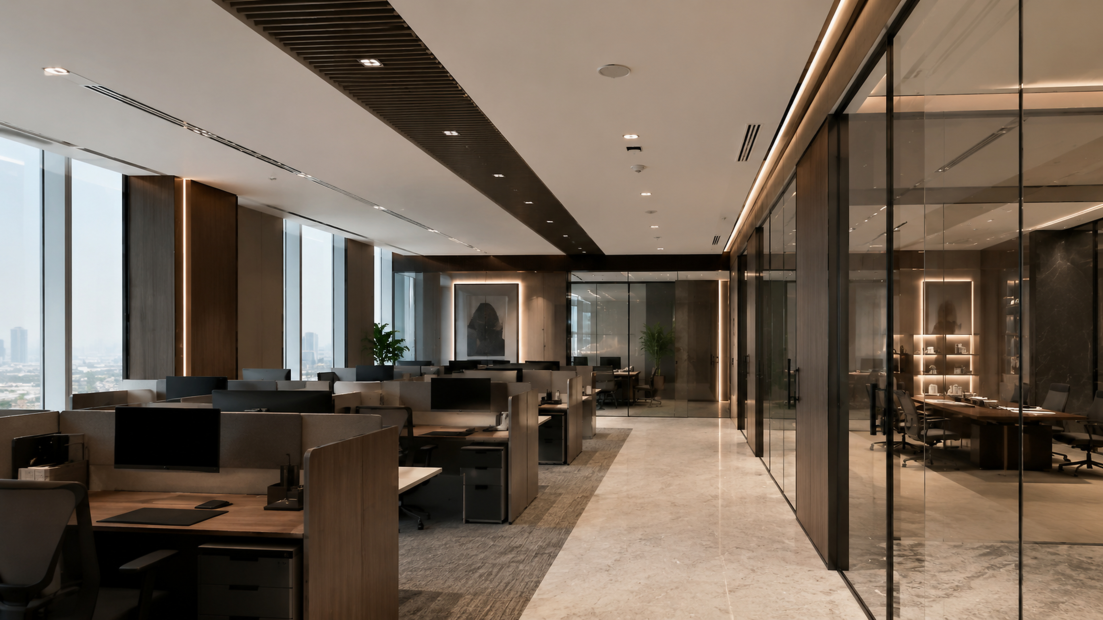 Premium office reception fit-out reference