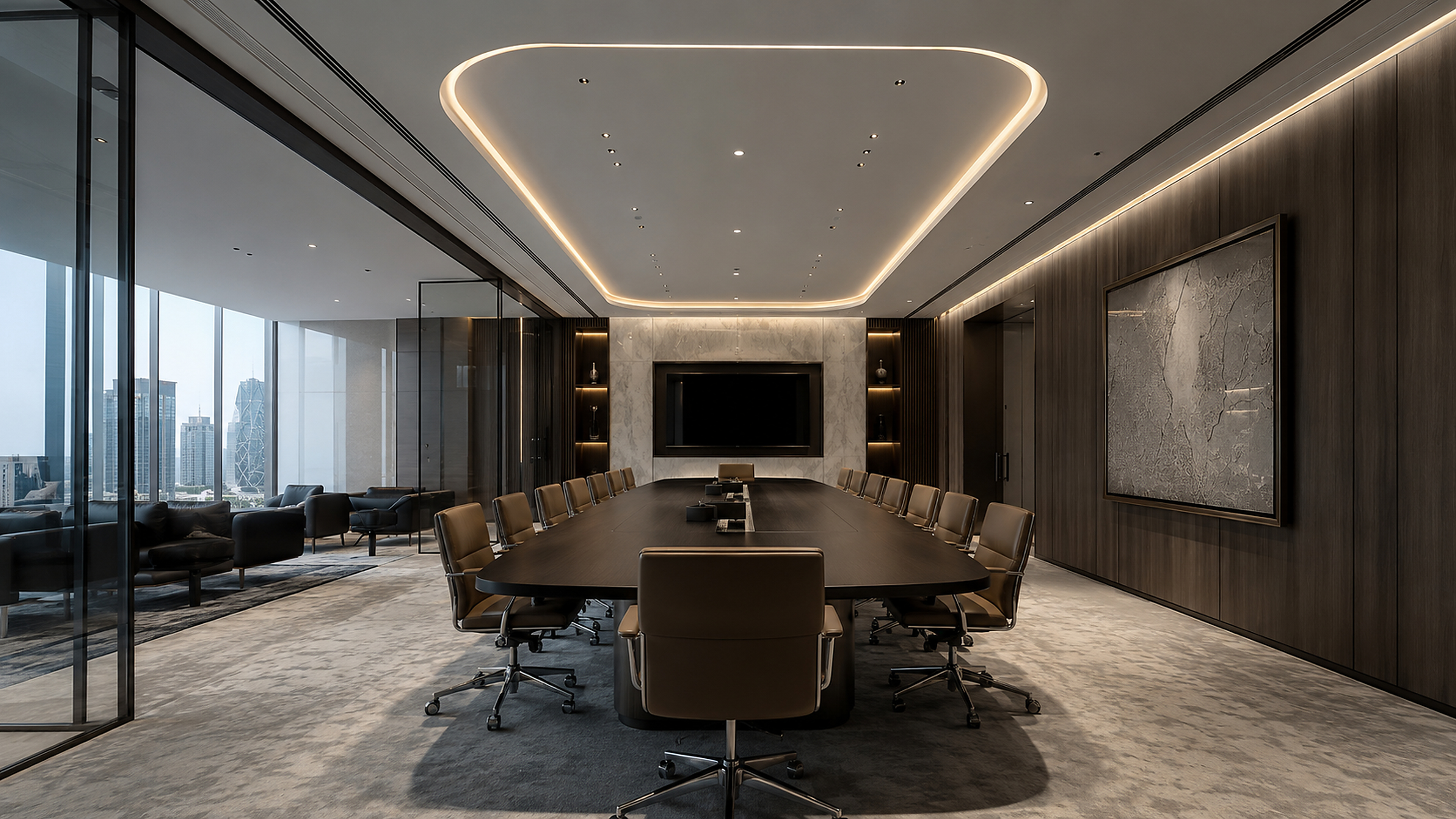 Elegant executive office fit-out reference